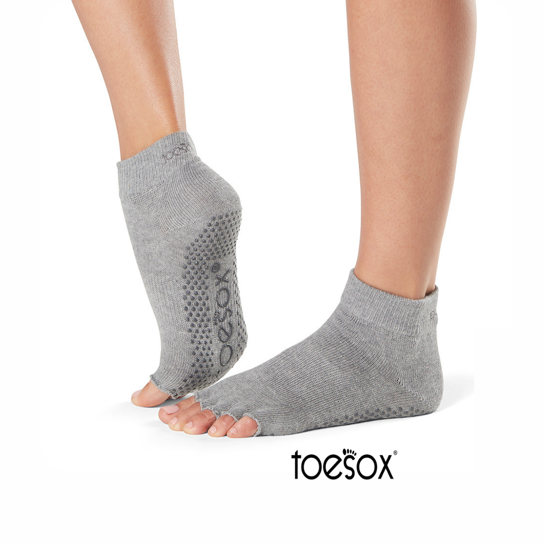 _ TOESOX Half Toe Ankle Heather Grey (2)