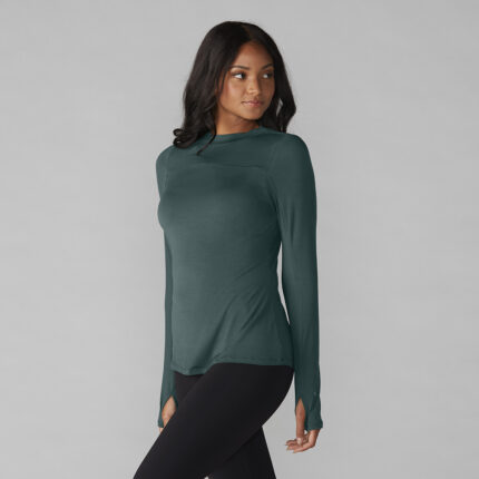 F22Apparel_RestoreMockNeckLongSleeve_Forest_Side