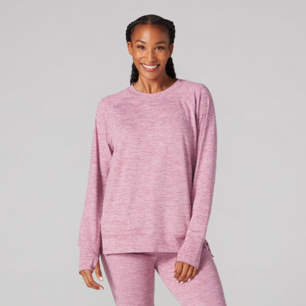 SS23_Apparel_Brushed-Tec-Knit-Cozy-Sweatshirt_Berry-Spacedye_Front
